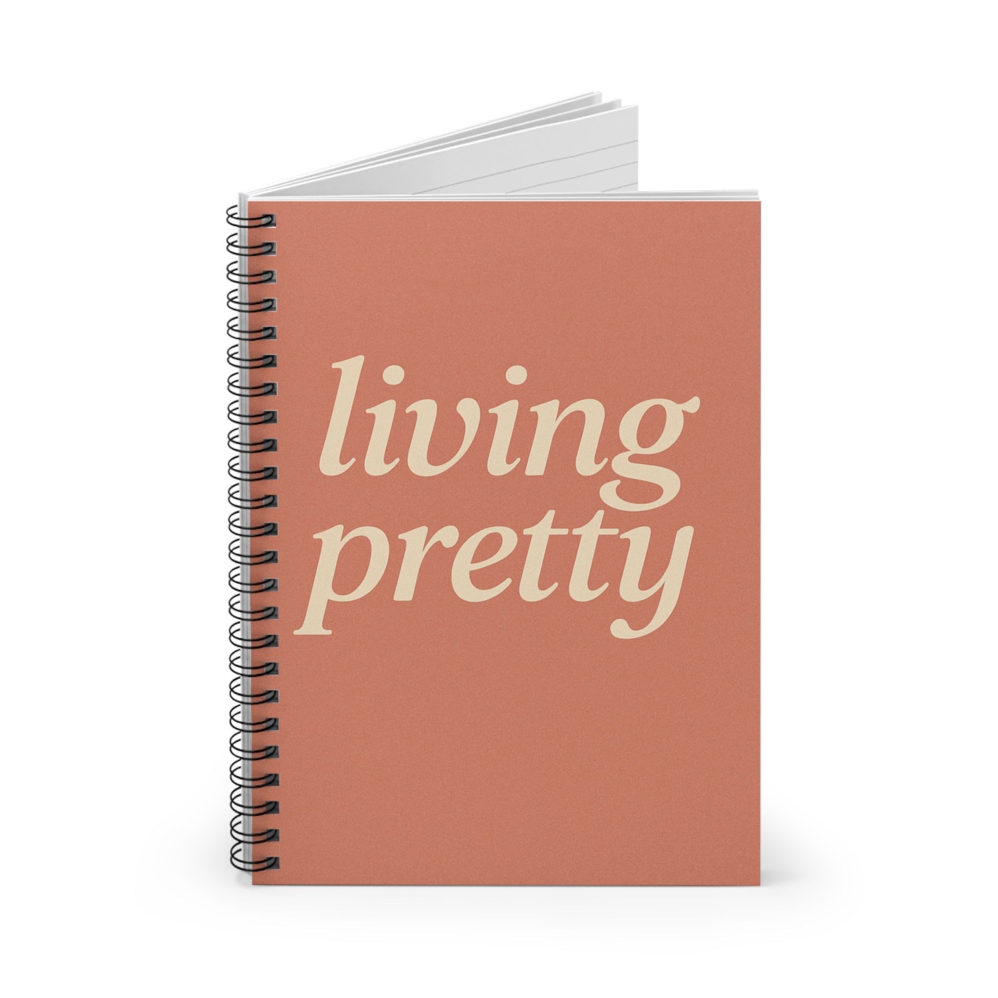 Living Pretty Beige Spiral Notebook