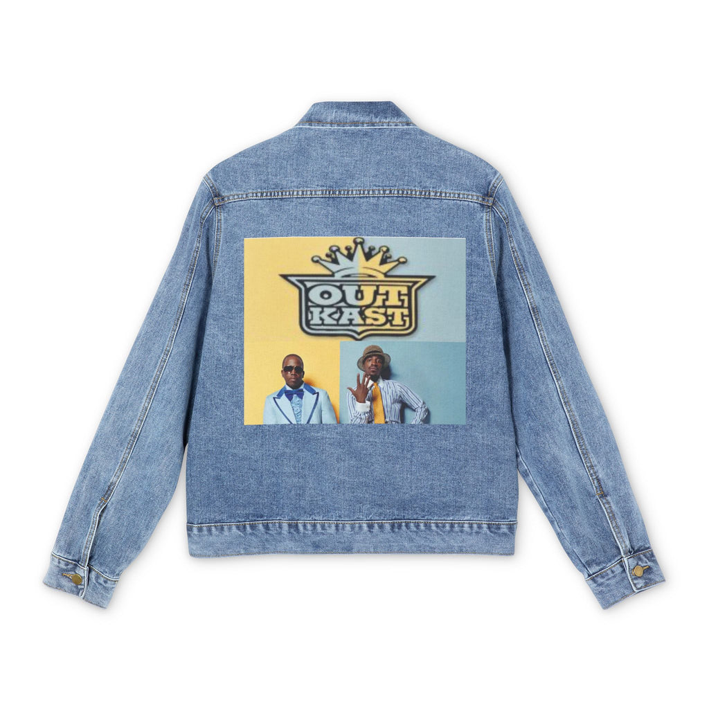 Denim Jacket with OutKast Back Patch — Retro Hip-Hop Graphic Coat