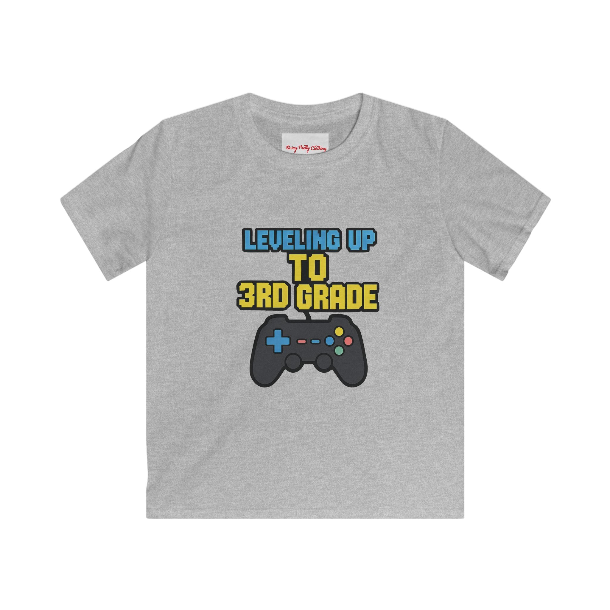 Level UP Back to School Kids Tee with Fun Design, Youth T-Shirt for Classroom, Summer Vibes, Gift for Students, Birthday Party, Playtime Wear