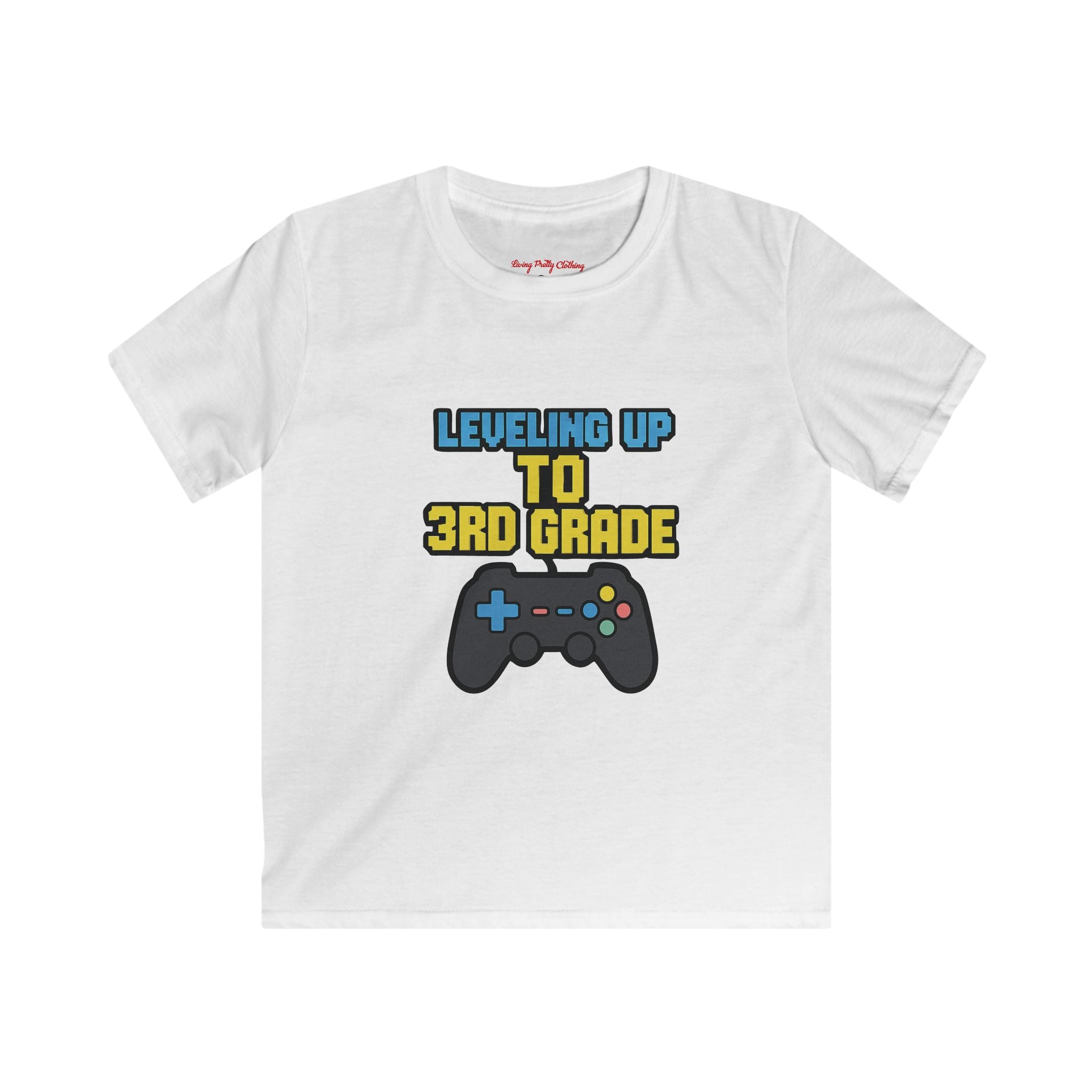 Level UP Back to School Kids Tee with Fun Design, Youth T-Shirt for Classroom, Summer Vibes, Gift for Students, Birthday Party, Playtime Wear