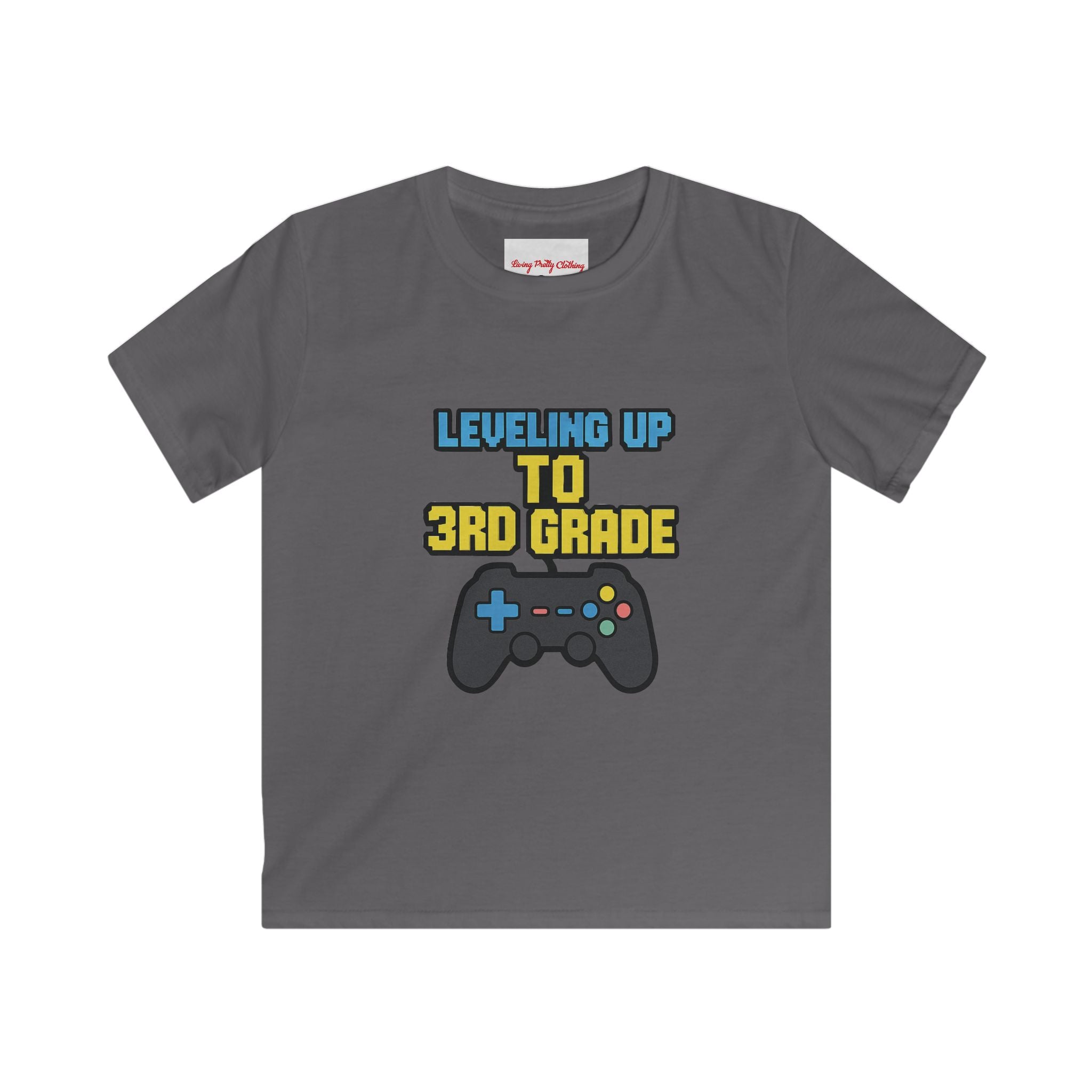 Level UP Back to School Kids Tee with Fun Design, Youth T-Shirt for Classroom, Summer Vibes, Gift for Students, Birthday Party, Playtime Wear