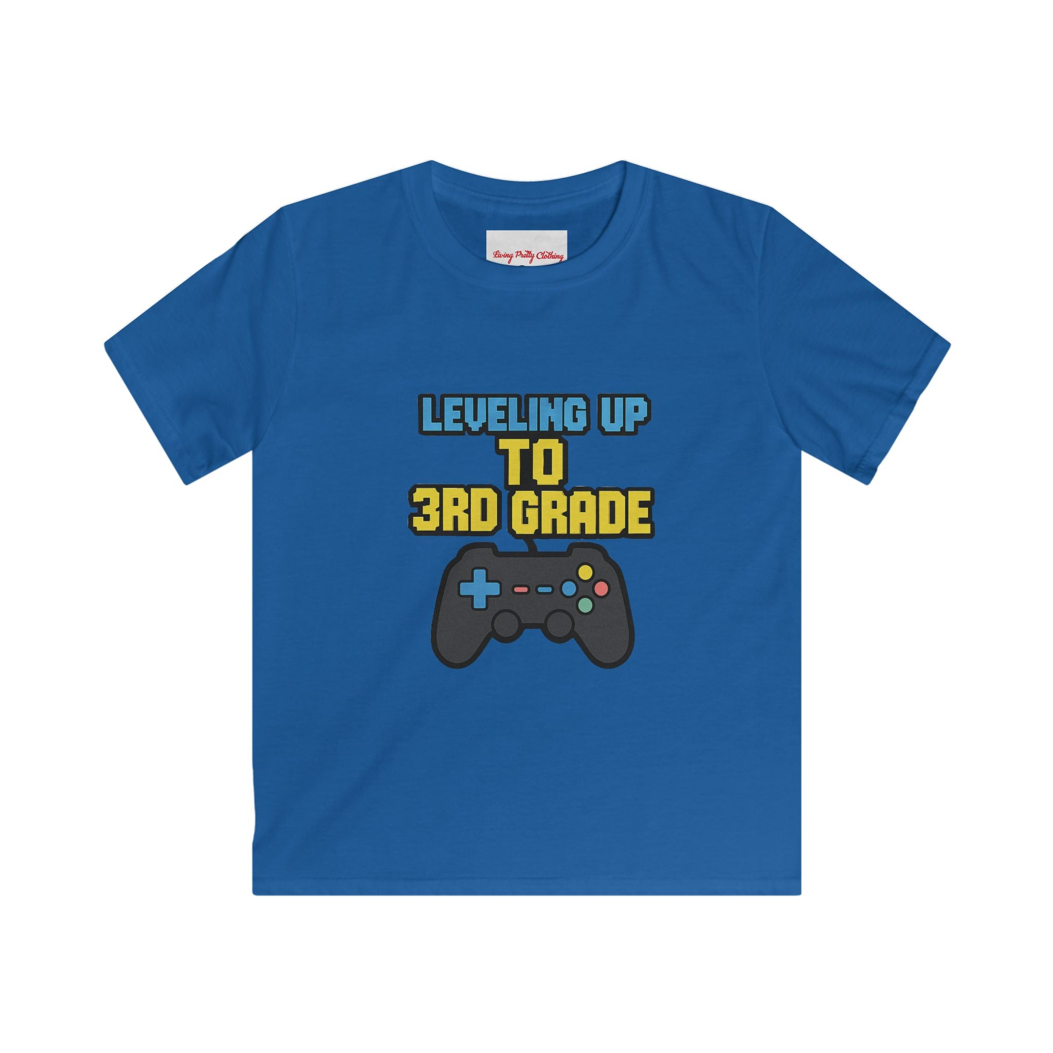 Level UP Back to School Kids Tee with Fun Design, Youth T-Shirt for Classroom, Summer Vibes, Gift for Students, Birthday Party, Playtime Wear