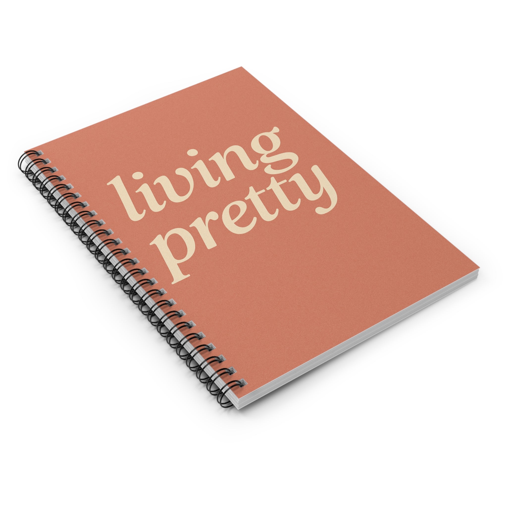 Living Pretty Beige Spiral Notebook