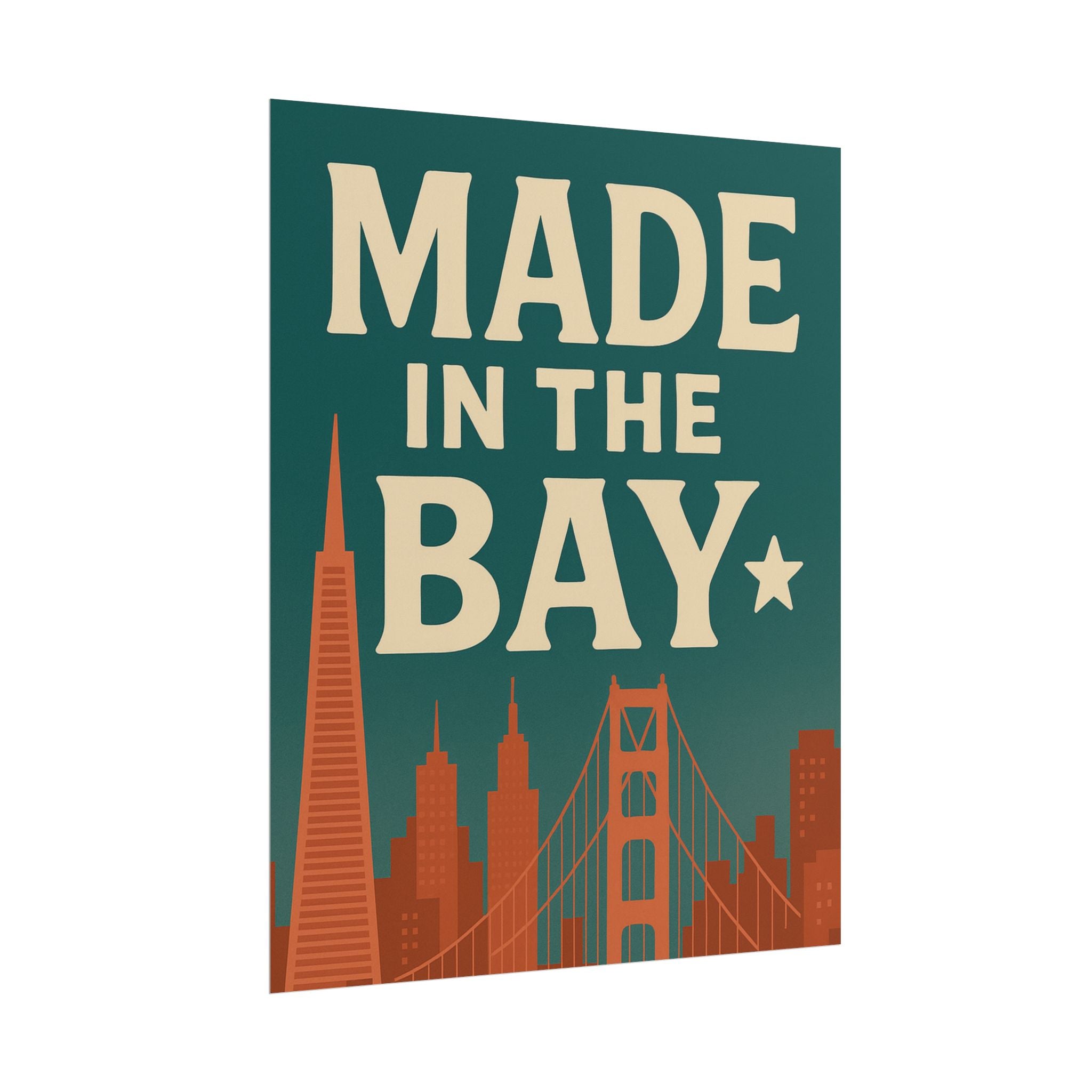 Made In the Bay Area Wall Art Poster | Vintage