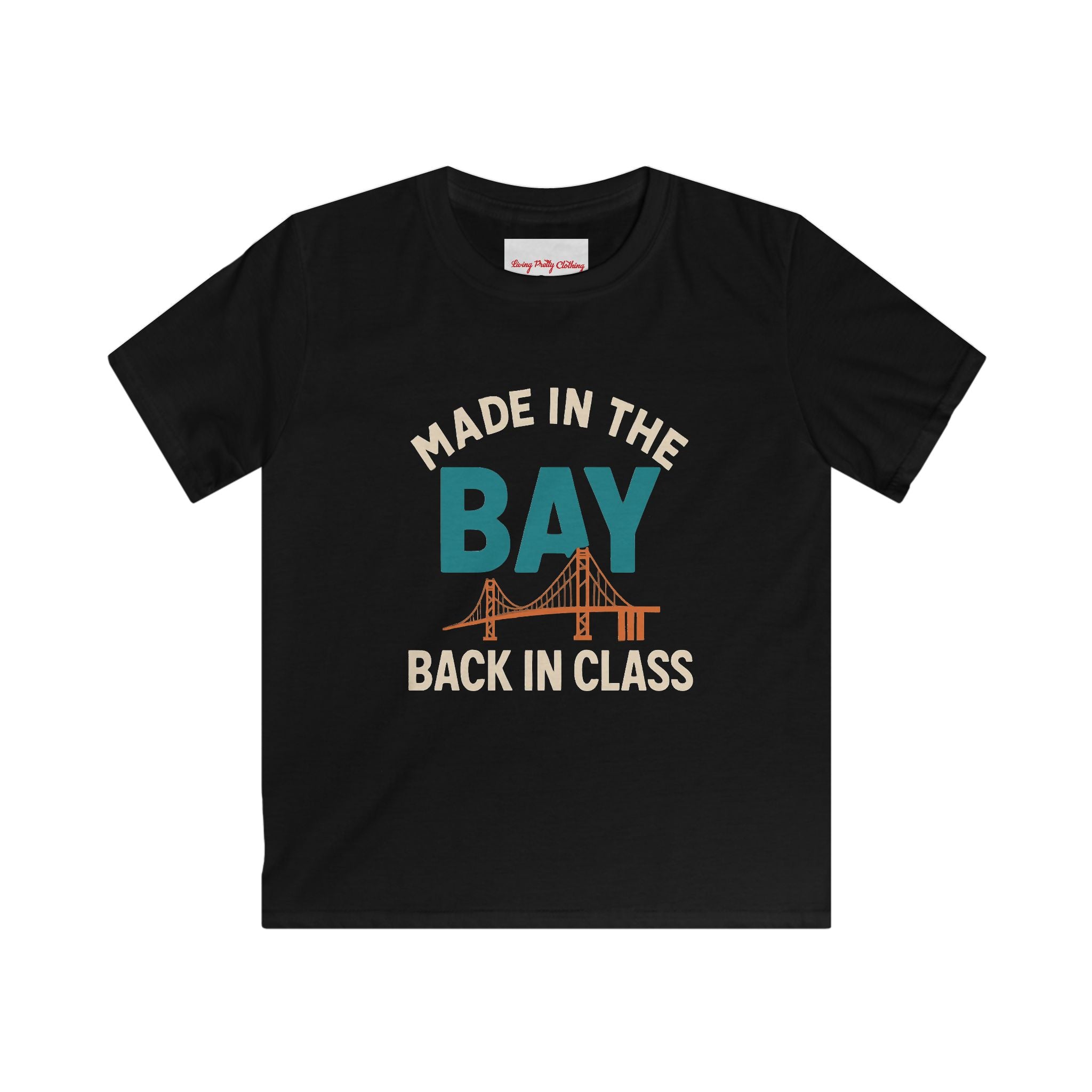 Kid's Made in The Bay Back to School Kids Tee with Fun Design, Youth T-Shirt for Classroom, Summer Vibes, Gift for Students, Birthday Party, Playtime Wear