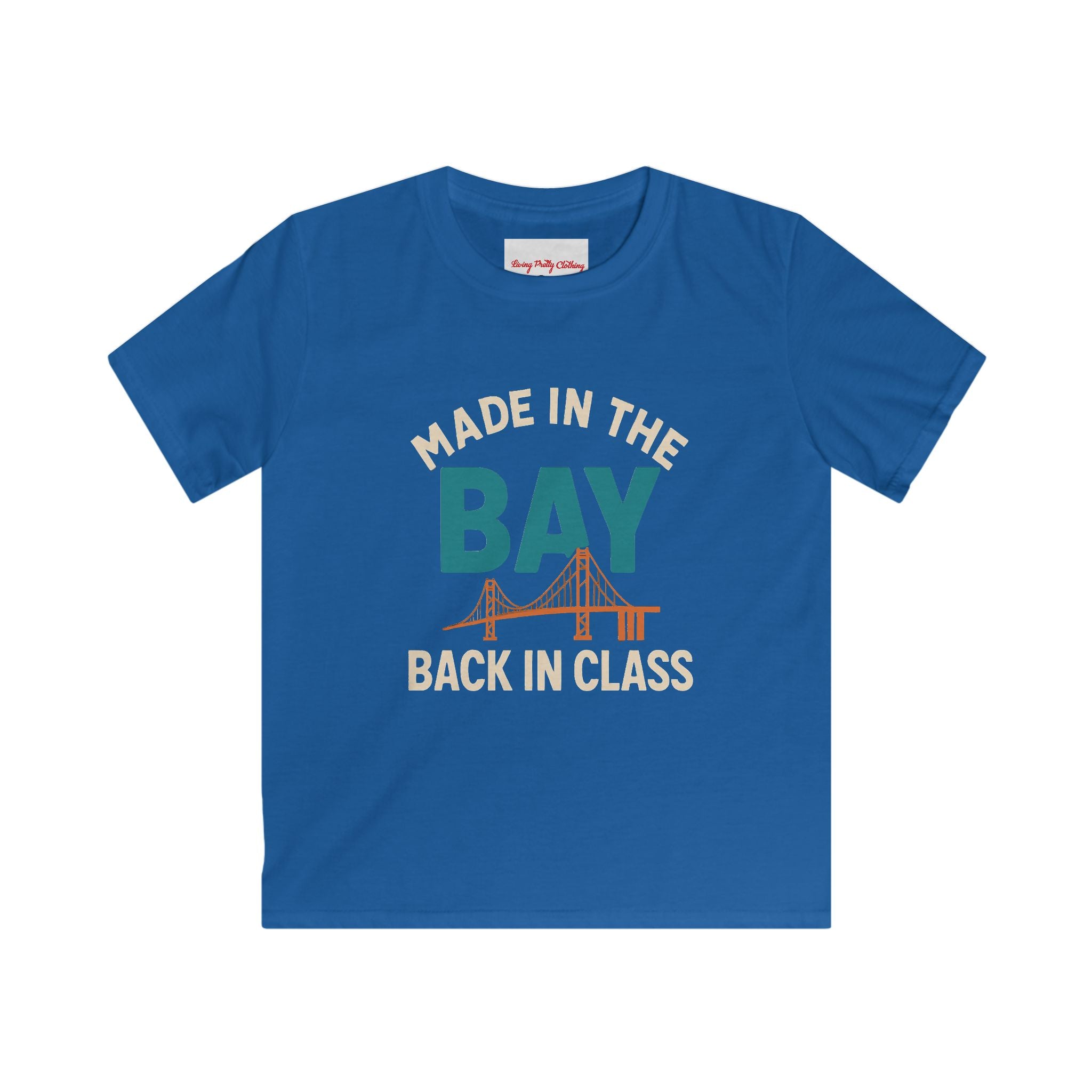 Kid's Made in The Bay Back to School Kids Tee with Fun Design, Youth T-Shirt for Classroom, Summer Vibes, Gift for Students, Birthday Party, Playtime Wear