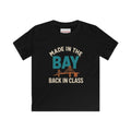 Kid's Made in The Bay Back to School Kids Tee with Fun Design, Youth T-Shirt for Classroom, Summer Vibes, Gift for Students, Birthday Party, Playtime Wear
