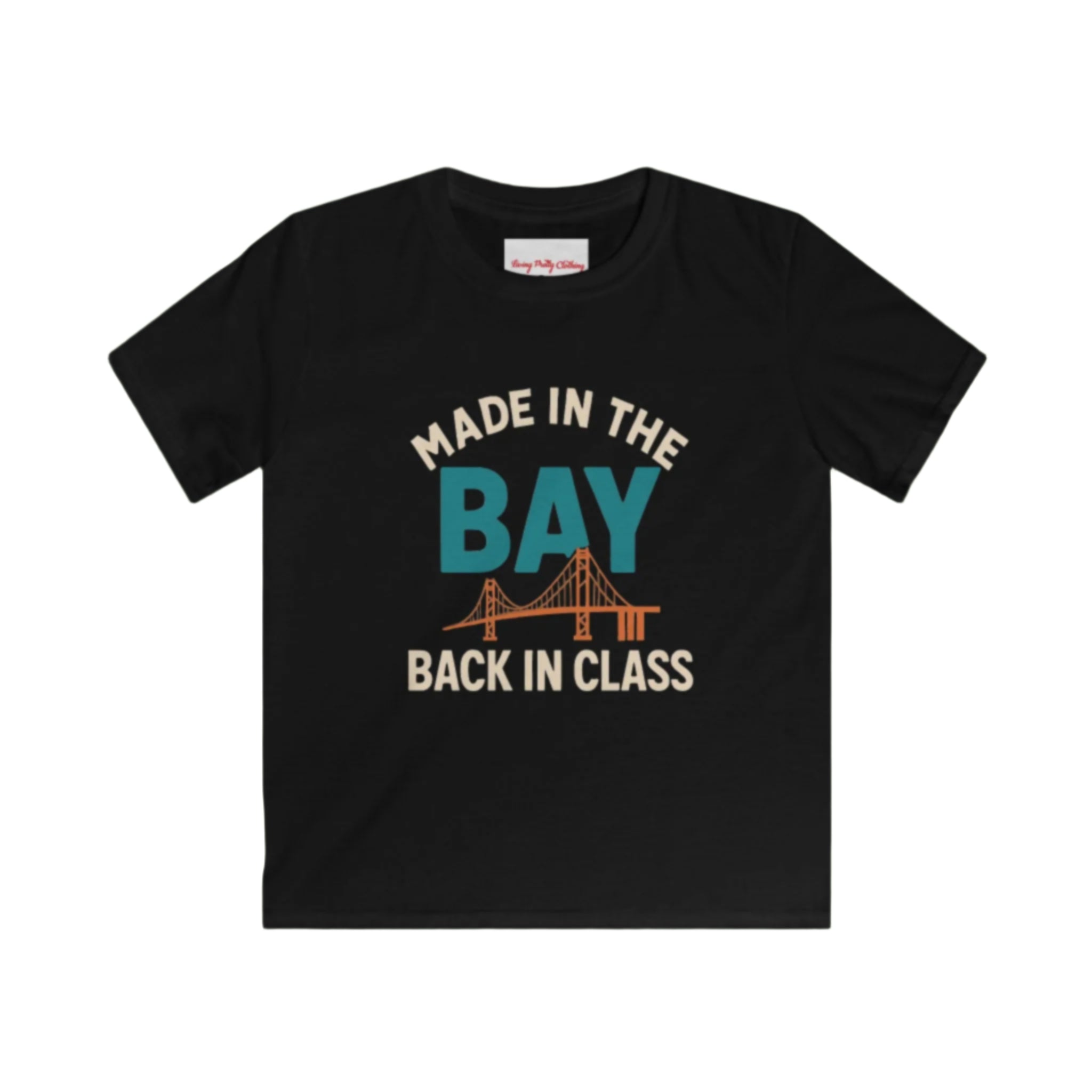 Kid's Made in The Bay Back to School Kids Tee with Fun Design, Youth T-Shirt for Classroom, Summer Vibes, Gift for Students, Birthday Party, Playtime Wear