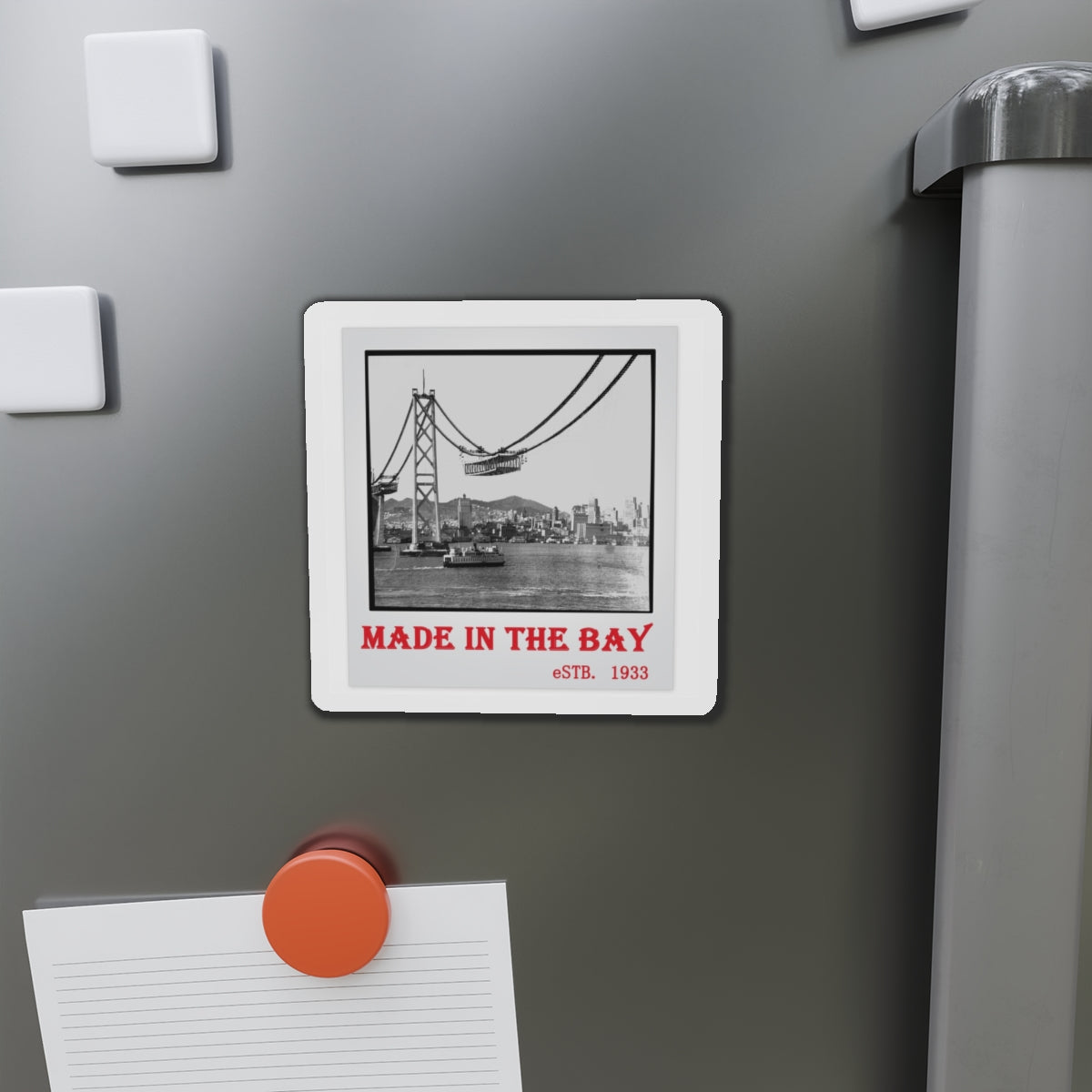 Made In the Bay Vintage Die-Cut Magnet