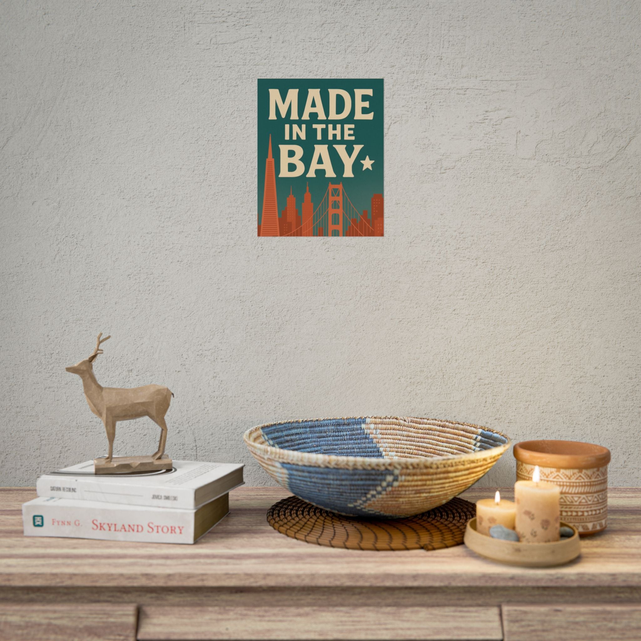 Made In the Bay Area Wall Art Poster | Vintage