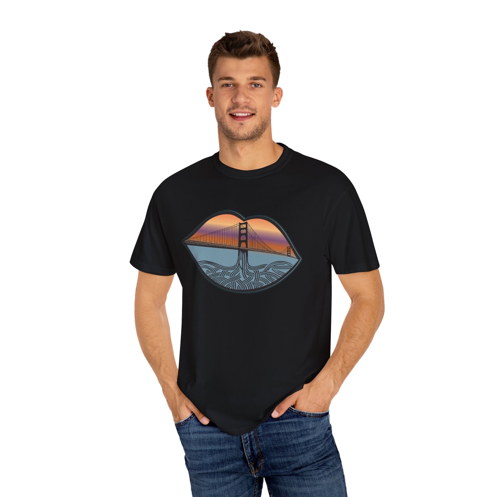 Sunset Lip Logo -Dyed T-shirt